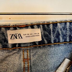 Zara Demin Jeans Straight Leg , cropped